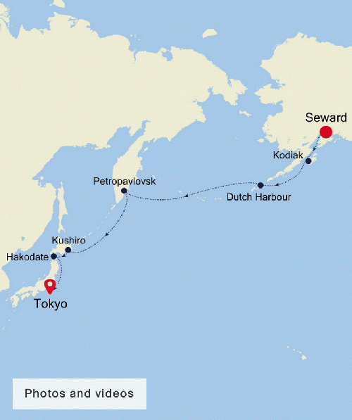 シルバー・ミューズ号で行く スワード 〜 東京 13泊14日 -スワード発