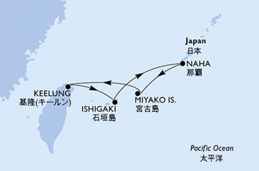 那覇発着・南西諸島クルーズ　5泊6日　-那覇発着-|2024年　ベストワンクルーズ・船旅専門旅行会社　日本寄港史上最大客船　MSCベリッシマで航く