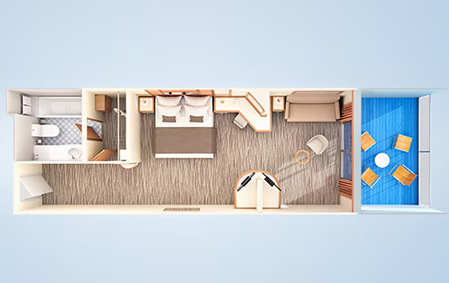 Aft-View Extended Balcony