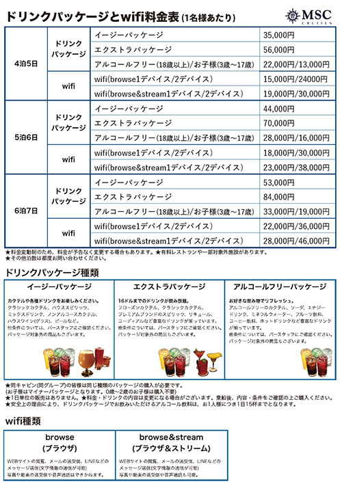 【MSCベリッシマ】JAPAN CRUISE GUIDE