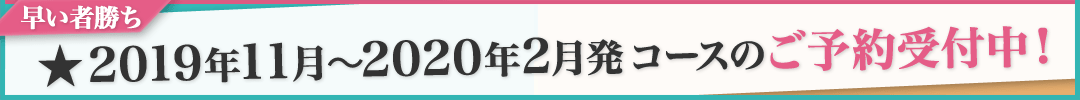 2019年2月〜2021年1月発コースのご予約受付中!